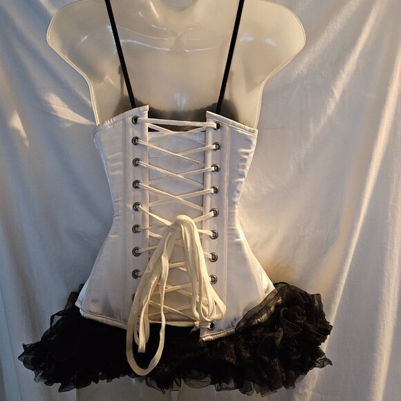 *SALE!* NWT White Bridal XXS 18" Tight Lacing Corset - Picture 2 of 15